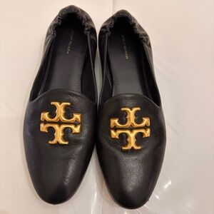 TORY BURCH ELEANOR SMOCKING SLIPPER  COLOR ROYAL NAVY US SIZE 10